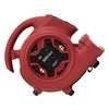 Xpower 1/4 HP, 925 CFM, 2.3 Amps, 4 Positions, 3 Speeds Mini Mighty Air Mover with Power Outlets and 3-Hour Timer P-230AT-Red